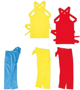 画像1: カラー腹掛・カラー股引（男女兼用）赤腹掛・赤股引　黄腹掛・黄股引・アサギ股引・水色股引き (1)