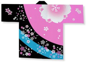 画像2: 安心1枚から衿ネーム入れコミコミ価格「桜」【祭り法被】6363 (2)