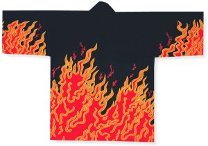画像2: 「炎」祭り・販促・イベントに!【祭り法被】【半纏】顔料染(シルクスクリーン) (2)