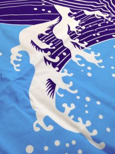 画像3: 「波」祭り・販促・イベントに!【祭り法被】【半纏】顔料染(シルクスクリーン)『波』 (3)