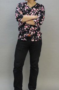 画像1: 鯉口シャツ　今や定番の桜柄！女性ももちろん男性にも人気！若い世代に大量注文増えてます (1)