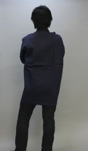 画像3: 無地法被 濃紺(衿黒) カラー無地ハッピ 安心のGポプリン綿100% (3)