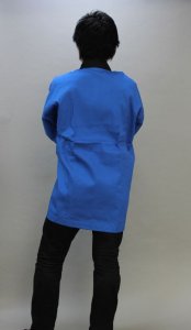 画像3: 無地法被　青カラー無地ハッピ　安心のGポプリン綿１００％ (3)