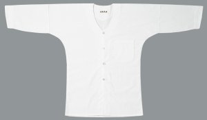 画像3: 白無地鯉口シャツ【インドネシア産】※数量限定特価品 (3)