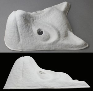 画像2: おめん【狐の塗る前のお面】 (2)