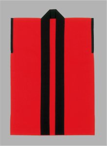 画像2: 袖なし太鼓や八木節向け法被【大人〜子供までお揃いで】和太鼓ハッピで大人気の赤無地袖なしハッピ　1枚から衿文字加工印刷できます (2)