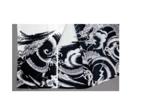 画像3: 絵羽ゆかた：伝統の裏染まり捺染【バット色（濃紺）】 (3)