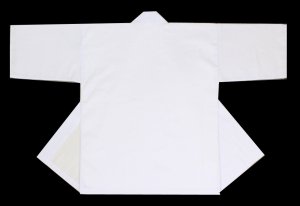 画像1: １０００枚くらい入荷しました　無地法被　白　マッシロ衿（襟）も白です！在庫は連動していません。　出荷まで５営業日程度 (1)