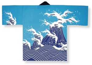画像1: りんご太鼓様専用！カードOK10文字まで衿文字込！「大波」イベント向け【子供-大人】法被 (1)
