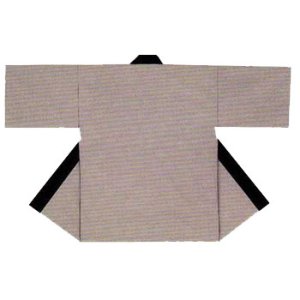 画像2: 即日発送対応法被両衿合計10文字まで衿加工コミコミ!無地法被 グレー (2)