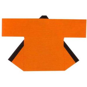 画像2: 即日発送対応法被両衿合計10文字まで衿加工コミコミ!無地法被 オレンジ (2)