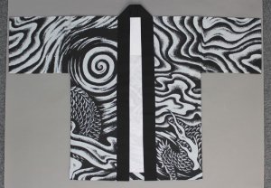 画像6: 急ぐんだ!!襟印刷プリントコミコミ「龍」【祭り法被】両衿合計10文字まで衿加工コミコミ (6)