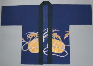 画像2: 急ぐんだ!!襟印刷プリントコミコミ「俵」【祭り法被】両衿合計10文字まで衿加工コミコミ (2)