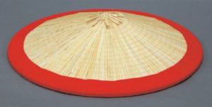 画像1: 角赤広巻笠※欠品期間多いです　注文前に在庫確認必須です※ (1)