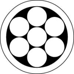 画像7: 丸に七曜  貼り付け紋(貼り紋)紋のシール (7)