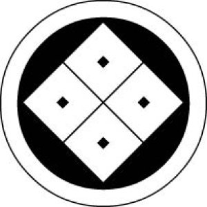 画像7: 丸に角立四つ目  貼り付け紋（貼り紋）紋のシール (7)
