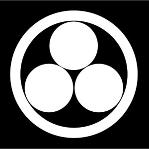 画像2: 丸に三つ星（貼り紋）紋のシール (2)