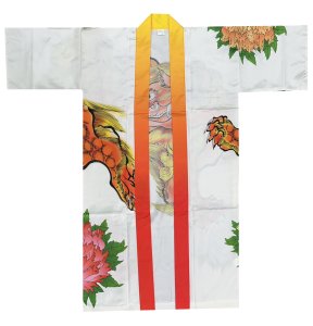 画像2: がらつき長半纏（法被・ハッピ）獅子 (2)