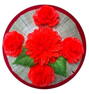 画像2: 花笠 子供用(山形花笠)園児サイズ ※花の仕様が異なる場合がございます※欠品期間多いです 注文前に在庫確認必須です※ (2)