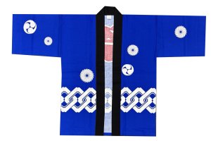 画像4: 2025新製品　激安祭り法被【青】定番の青地に白吉原　吉原つなぎの激安ハッピは業界でタブーレベルの本格派の柄です (4)