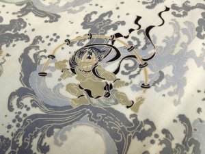 画像3: 鯉口シャツ【風神雷神】オフクリーム白系 やっぱり鯉口シャツは薄め系が大人気 (3)