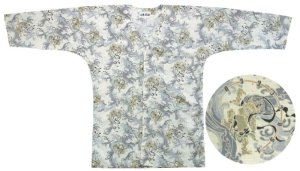 画像4: 鯉口シャツ【風神雷神】オフクリーム白系 やっぱり鯉口シャツは薄め系が大人気 (4)