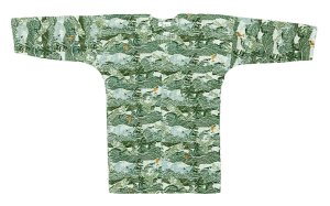 画像1: 鯉口シャツ【歳時記】波に夫婦鯉 (1)