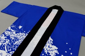 画像5: 激安祭り法被【人気の青波に千鳥】日本製 (5)