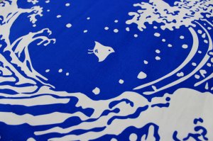 画像7: 激安祭り法被【人気の青波に千鳥】日本製 (7)