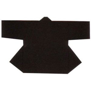 画像2: 無地法被 黒 大人サイズ、子どもサイズございます。専門店のカラーハッピ カラー無地ハッピ 大人サイズは安心のGポプリン綿100% (2)