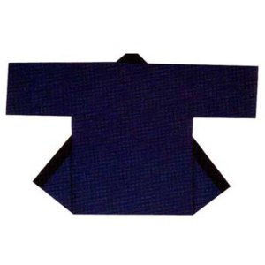 画像2: 無地法被 濃紺(衿黒) カラー無地ハッピ 安心のGポプリン綿100% (2)